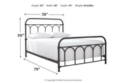 Nashburg Black Full Metal Bed - Gate FurnitureFull Bed