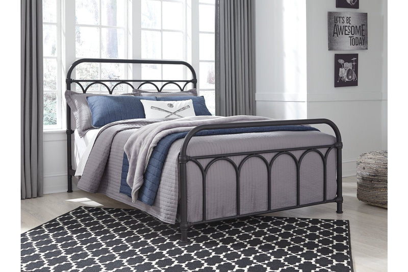 Nashburg Black Full Metal Bed - Gate FurnitureFull Bed