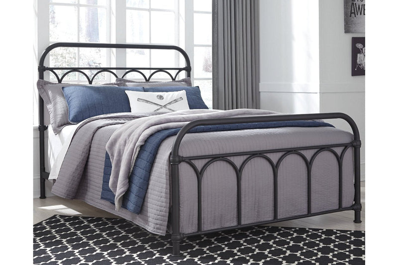 Nashburg Black Full Metal Bed - Gate FurnitureFull Bed