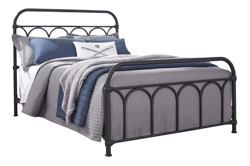 Nashburg Black Full Metal Bed - Gate FurnitureFull Bed