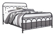 Nashburg Black Queen Metal Bed - Gate FurnitureQueen Bed