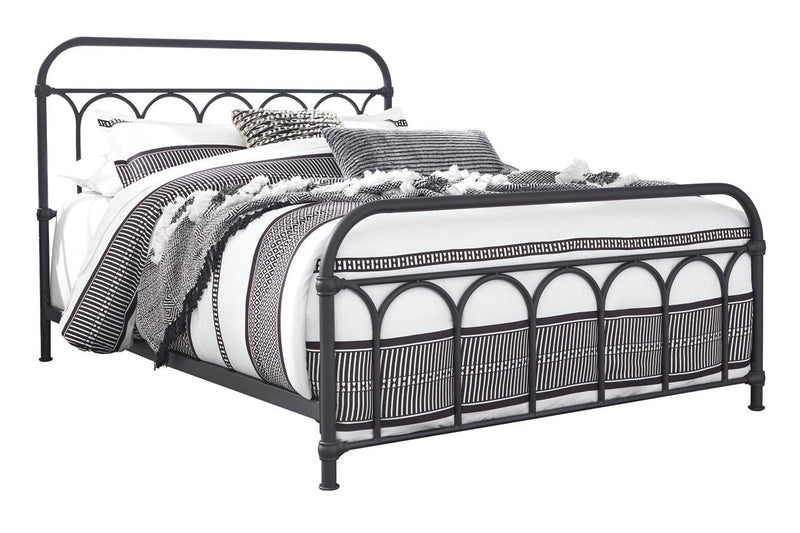 Nashburg Black Queen Metal Bed - Gate FurnitureQueen Bed