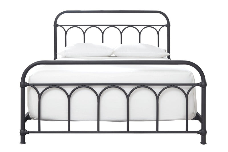 Nashburg Black Queen Metal Bed - Gate FurnitureQueen Bed