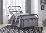 Nashburg Black Twin Metal Bed - Gate FurnitureTwin Bed