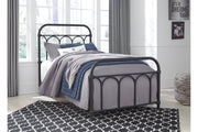 Nashburg Black Twin Metal Bed - Gate FurnitureTwin Bed