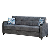 Nebraska 85 in. Convertible Sleeper Sofa in Gray with Storage - Gate FurnitureSleeper Sofa