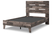 Neilsville Multi Gray Full Panel Platform Bed - Gate FurnitureFull Bed