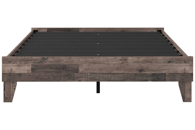 Neilsville Multi Gray Queen Platform Bed - Gate FurnitureQueen Bed