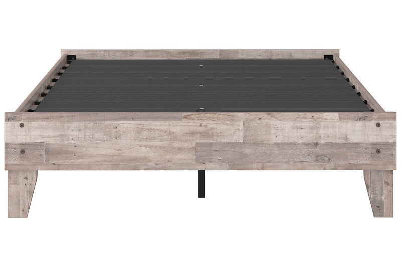 Neilsville Whitewash Full Platform Bed - Gate FurnitureFull Bed