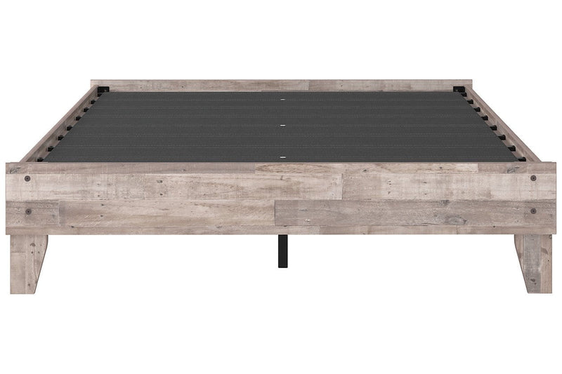 Neilsville Whitewash Queen Platform Bed - Gate FurnitureQueen Bed