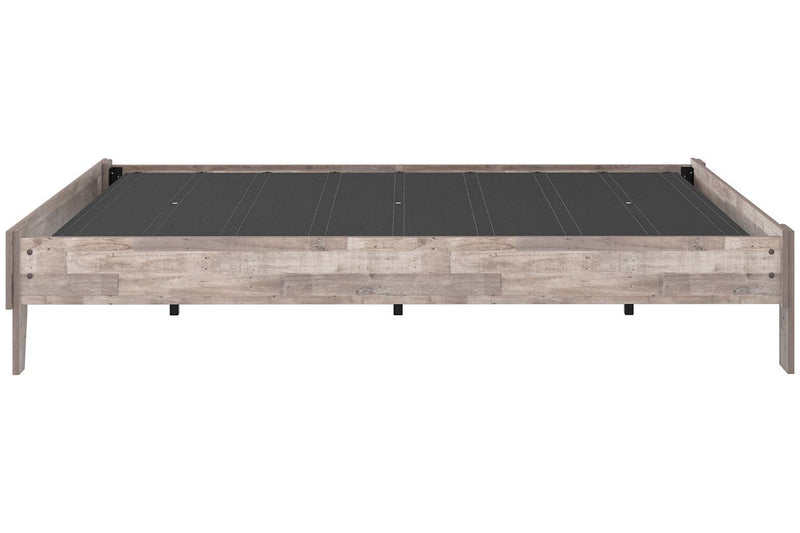 Neilsville Whitewash Queen Platform Bed - Gate FurnitureQueen Bed