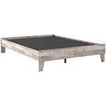 Neilsville Whitewash Queen Platform Bed - Gate FurnitureQueen Bed