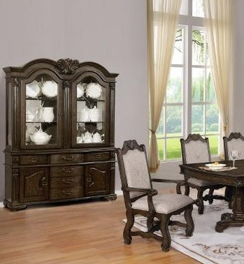 Neo Renaissance Grayish Brown Buffet & Hutch - Gate Furniture