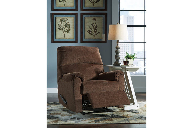 Nerviano Chocolate Recliner - Gate FurnitureRecliner