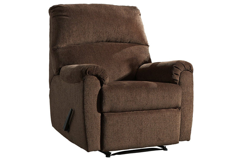 Nerviano Chocolate Recliner - Gate FurnitureRecliner