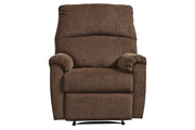 Nerviano Chocolate Recliner - Gate FurnitureRecliner
