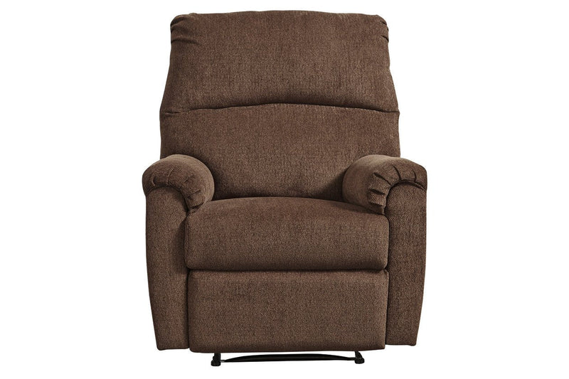Nerviano Chocolate Recliner - Gate FurnitureRecliner