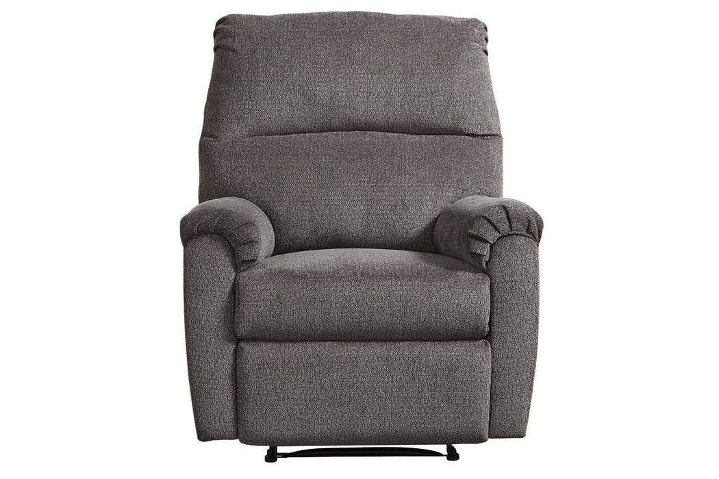 Nerviano Gray Recliner - Gate FurnitureRecliner