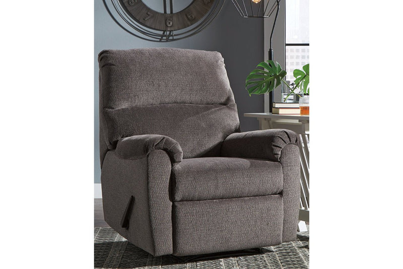 Nerviano Gray Recliner - Gate FurnitureRecliner