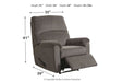 Nerviano Gray Recliner - Gate FurnitureRecliner