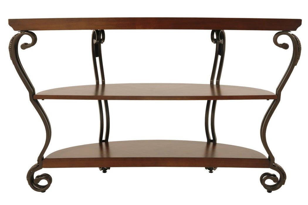 Nestor Medium Brown Sofa/Console Table - T517-4 - Gate Furniture