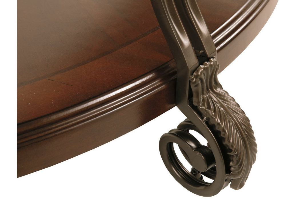 Nestor Medium Brown Sofa/Console Table - T517-4 - Gate Furniture