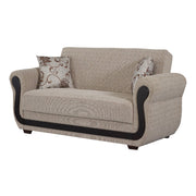 Newark 67 in. Convertible Sleeper Loveseat in Beige with Storage - Gate FurnitureLoveseat