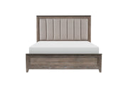 Newell Light Brown Upholstered Panel Bedroom Set - Gate FurnitureBedroom Set