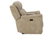 Next - Gen DuraPella Sand Power Reclining Loveseat with Console - Gate FurniturePower Reclining Loveseat