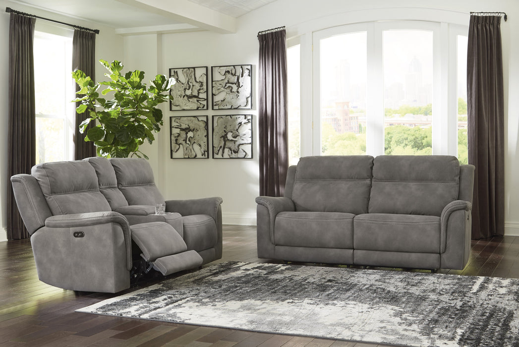 Next-Gen DuraPella Slate Power Reclining Living Room Set - Gate Furniture
