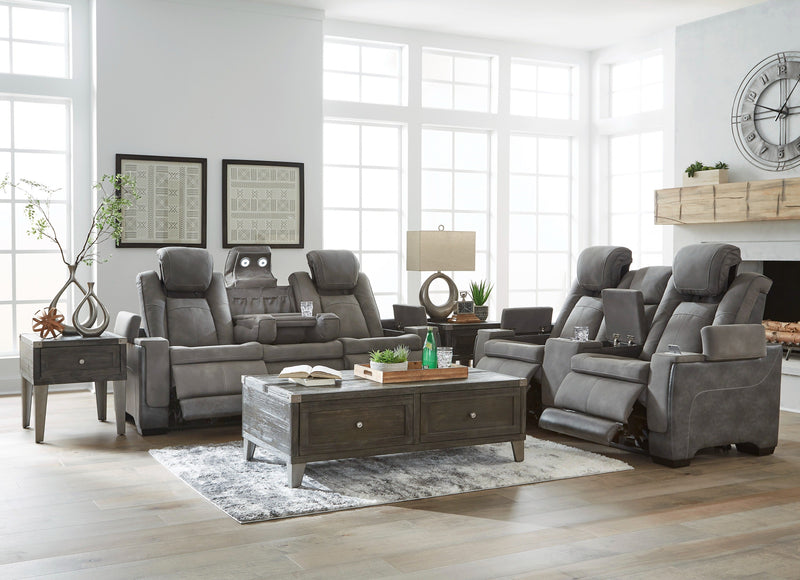 Next - Gen Durapella Slate Power Reclining Living Room Set - Gate FurniturePower Reclining Living Room Set