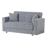 Niagara 64 in. Convertible Sleeper Loveseat in Gray with Storage - Gate FurnitureLoveseat