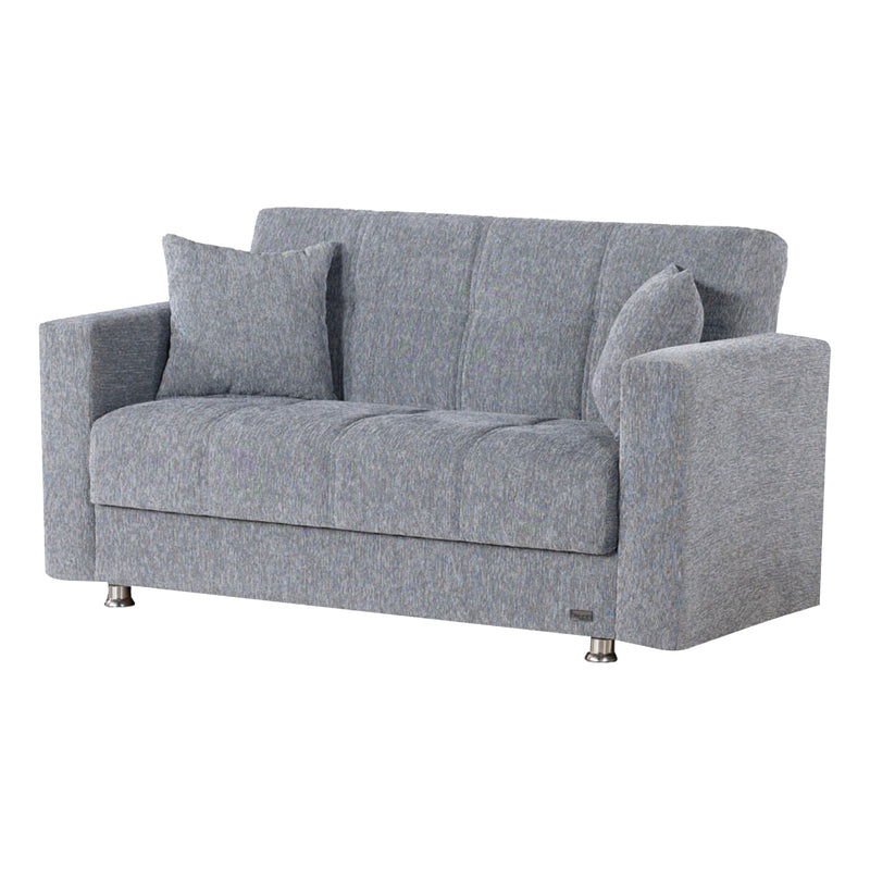 Niagara 64 in. Convertible Sleeper Loveseat in Gray with Storage - Gate FurnitureLoveseat