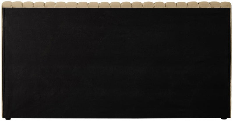 Nico Velvet King Bed Camel - Gate FurnitureKing Bed