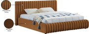 Nico Velvet King Bed Saddle - Gate FurnitureKing Bed