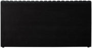 Nico Velvet Queen Bed Black - Gate FurnitureQueen Bed