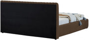 Nico Velvet Queen Bed Brown - Gate FurnitureQueen Bed