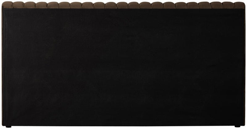 Nico Velvet Queen Bed Brown - Gate FurnitureQueen Bed