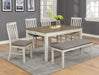 Nina White Rectangular Dining Table - 2217T-3660 - Gate Furniture