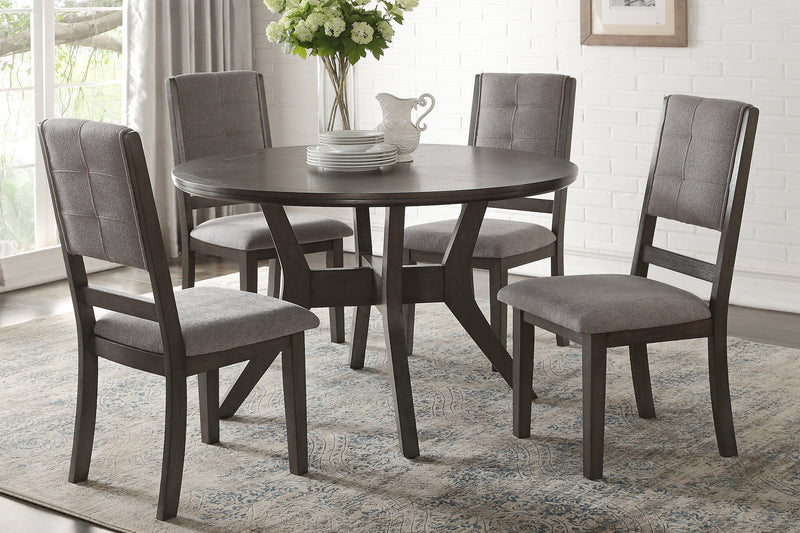 Nisky Gray Round Dining Set - Gate FurnitureDining Room Set