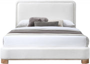 Nolita Linen Textured Fabric King Bed Cream - Gate FurnitureKing Bed