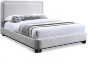 Nolita Linen Textured Fabric Queen Bed Grey - Gate FurnitureQueen Bed