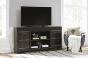 Noorbrook Black XL TV Stand w/Fireplace Option - Gate FurnitureTV Stand