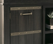 Noorbrook Black XL TV Stand w/Fireplace Option - Gate FurnitureTV Stand