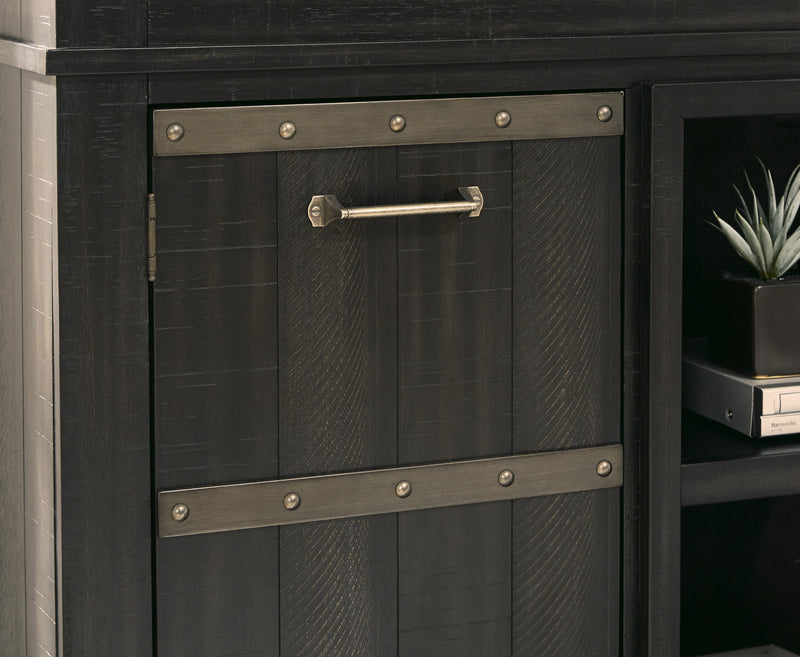 Noorbrook Black XL TV Stand w/Fireplace Option - Gate FurnitureTV Stand