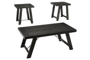 Noorbrook Black/Pewter Table (Set of 3) - Gate FurnitureOccasional Table Set