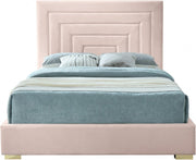 Nora Velvet King Bed Pink - Gate FurnitureKing Bed