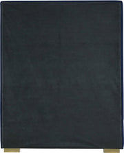 Nora Velvet Twin Bed Blue - Gate FurnitureTwin Bed