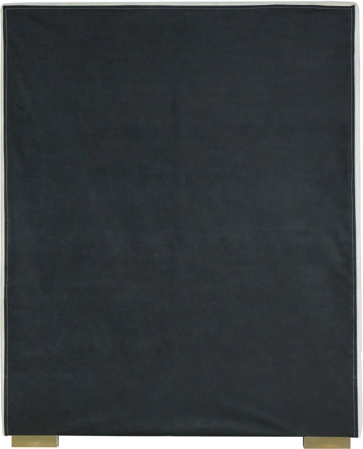 Nora Velvet Twin Bed Cream - Gate FurnitureTwin Bed