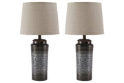 Norbert Gray Table Lamp (Set of 2) - Gate FurnitureTable Lamp Pair